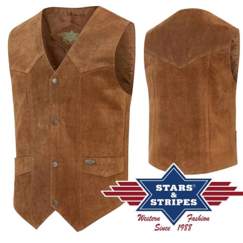 Men's Tan Suede Vest